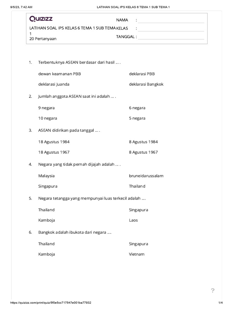 5 Soal UTS Kelas 6 Tema 1 Subtema 4 yang Sering Muncul, Catat Sekarang!