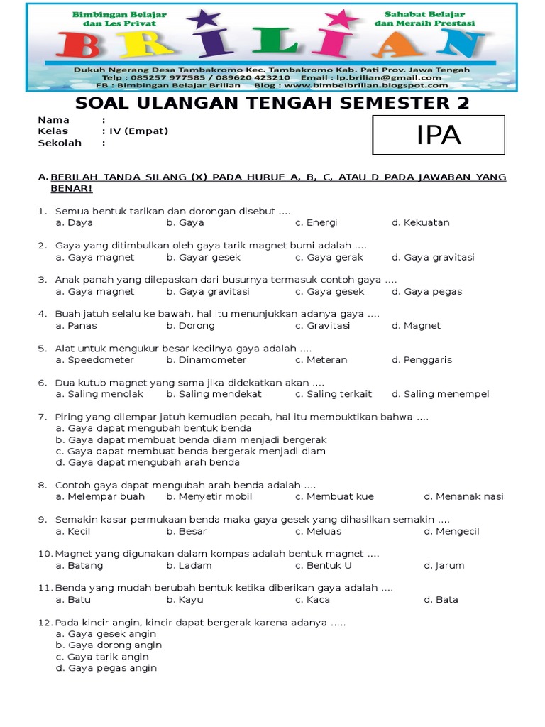 Akhirnya Terungkap! 7 Soal Ulangan IPA Kelas 4 SD yang Wajib Dikuasai