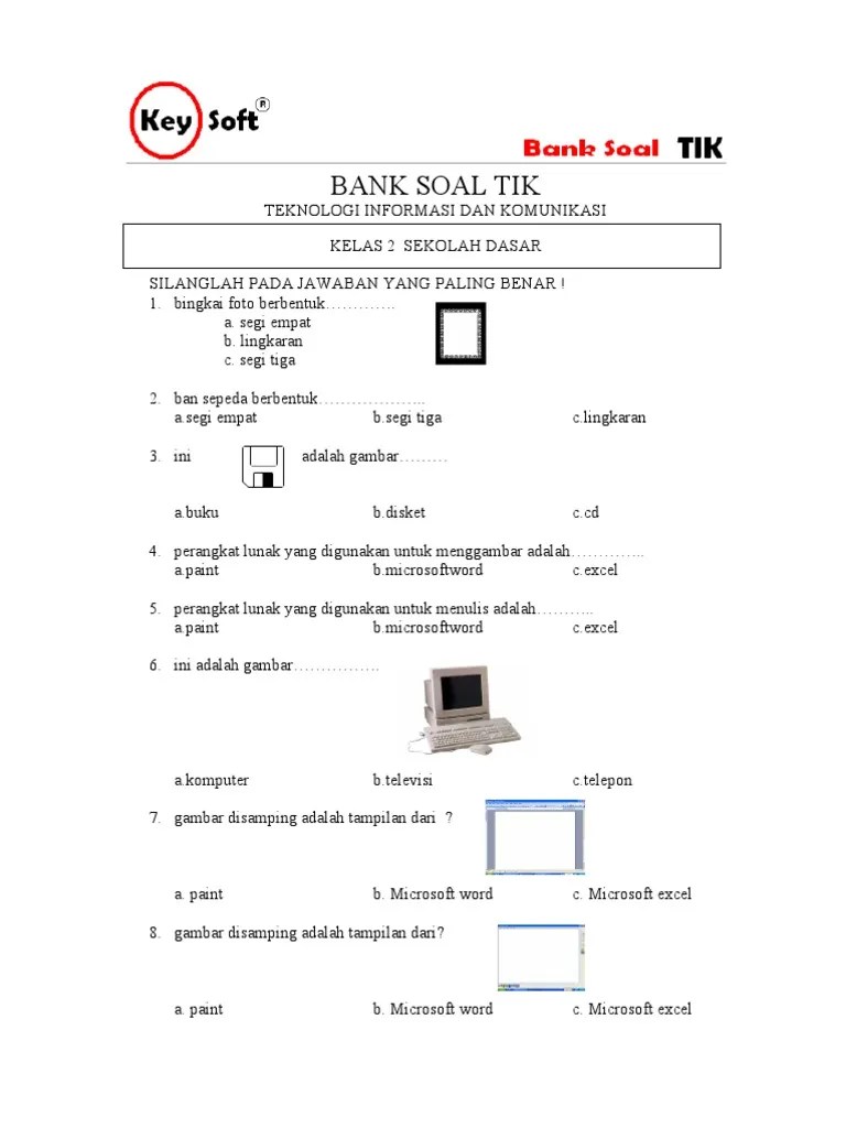 download soal ukk tik kelas 3 semester genap