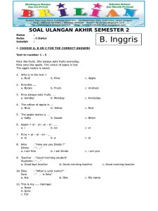 5 Contoh Soal Bahasa Inggris Bergambar Kelas 1 Terbukti Bikin Anak Lancar Membaca