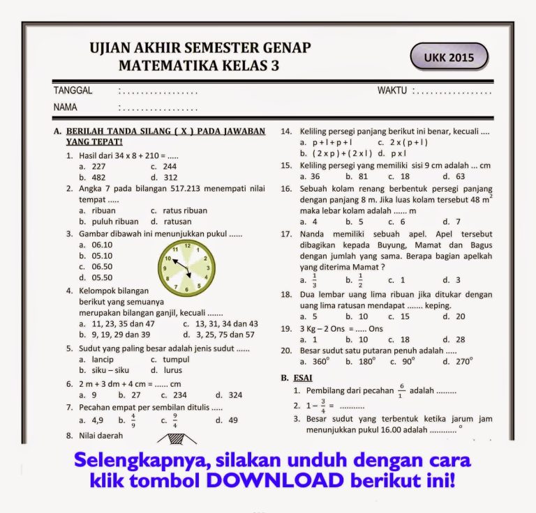 5 Contoh Soal UKK Kelas 4 tentang Rumus Rata-rata, Wajib Tahu Cara Hitungnya