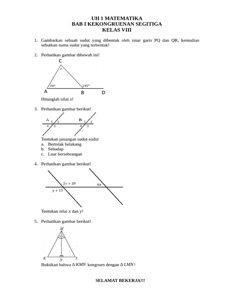 5 Fakta Mengejutkan Soal Ulangan Matematika Kelas 8 Semester 2 yang Wajib Kamu Tahu 5 Fakta Mengejutkan Soal Ulangan Matematika Kelas 8 Semester 2 yang Wajib Kamu Tahu