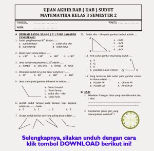 5 Latihan Soal Matematika Kelas 3 SD Semester 2 yang Wajib Dikuasai Sebelum Ujian
