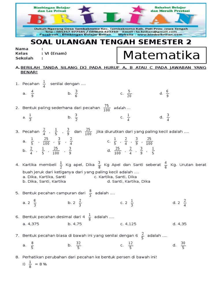 5 Soal PAT Kelas 6 Semester 2 PAI yang Wajib Dikuasai Sebelum Ujian Terlambat