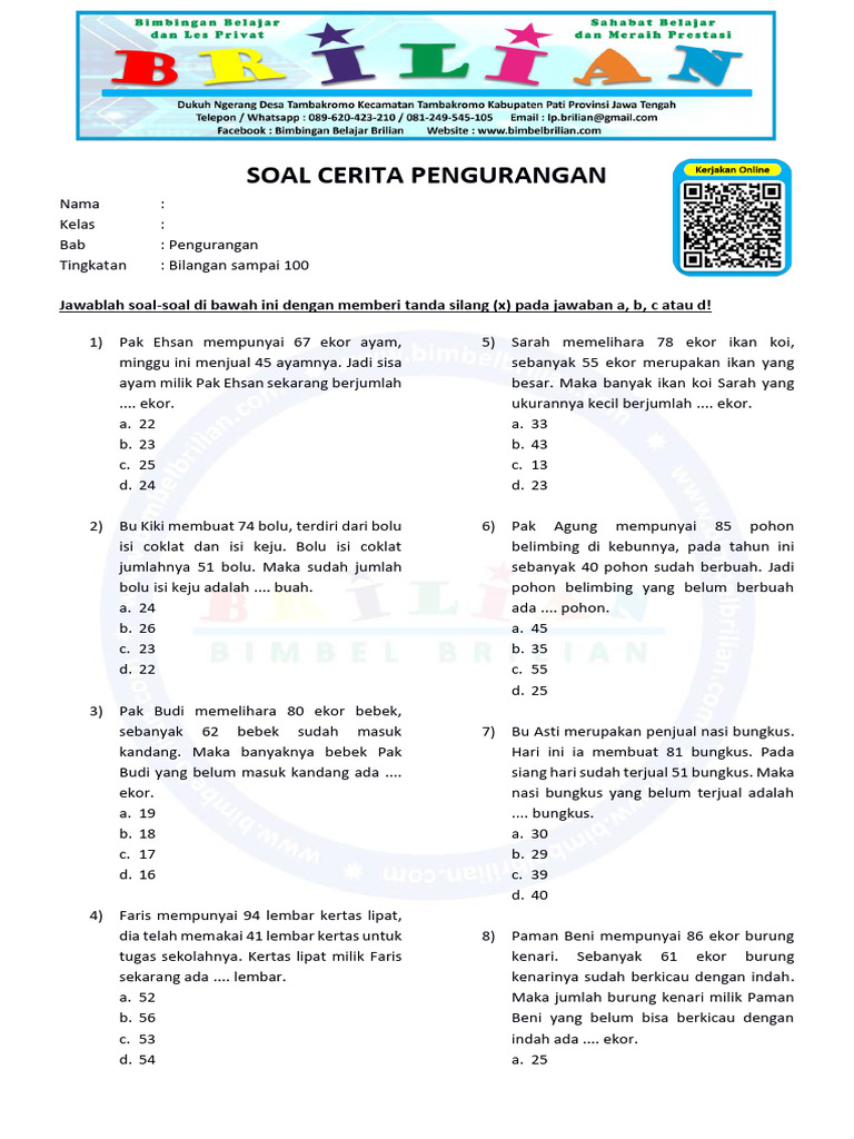 7 Cara Seru Membuat Soal Cerita Pengurangan Kelas 2 SD yang Efektif dan Menyenangkan