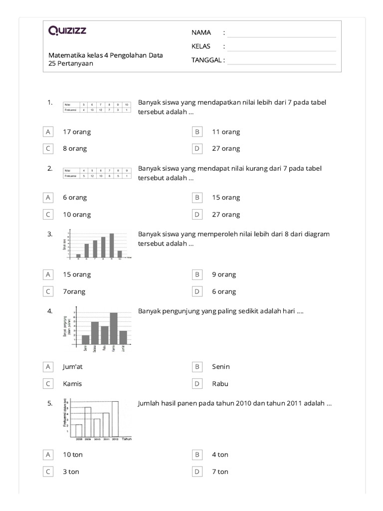 Akhirnya Terungkap! 5 Soal Pengolahan Data Kelas 4 PDF Dowwnload 2026 Akhirnya Terungkap! 5 Soal Pengolahan Data Kelas 4 PDF Dowwnload 2026