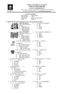 Ternyata Ini Dia Contoh Soal Bahasa Inggris Chapter 1 Kelas 8 yang Sering Muncul di Ujian Sekolah