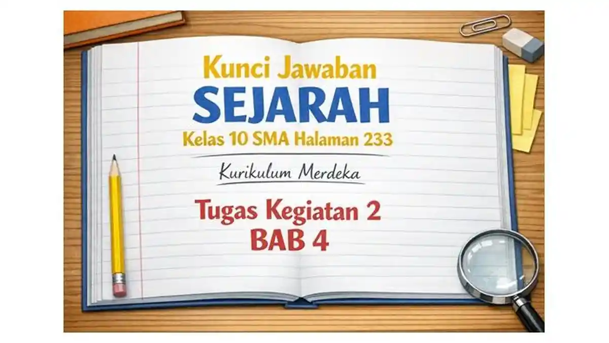 Ternyata Segini Banyak Bocoran Kunci Jawaban Soal Sejarah Bab 4 Kelas 10 yang Jarang Diketahui