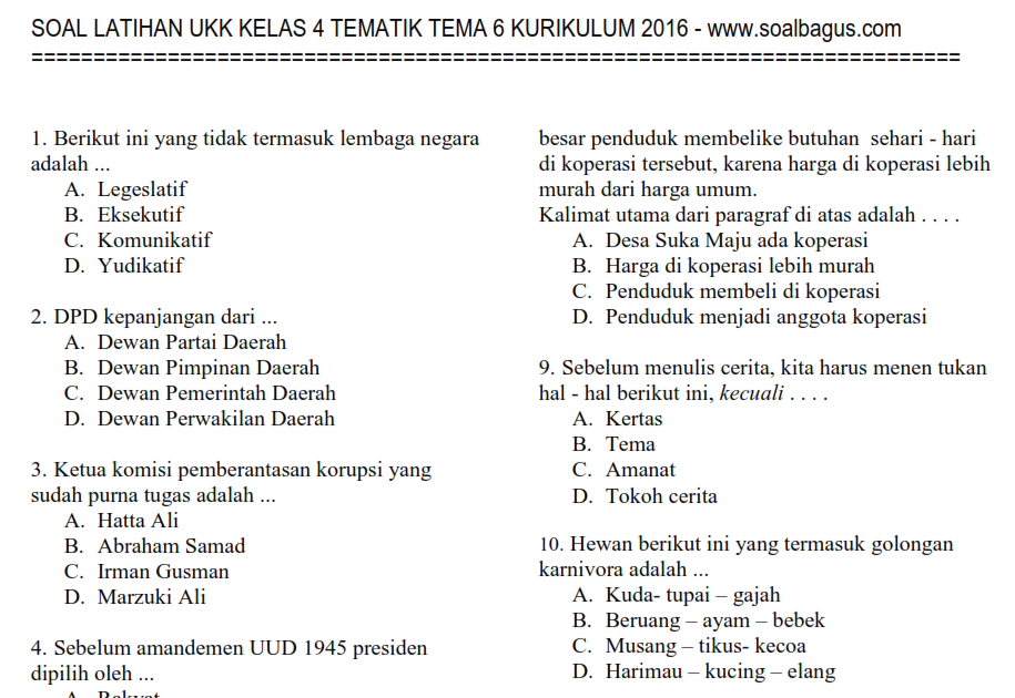 5 Alasan Harus Segera Downloas Soal UKK Kelas 4 Semester 2 Kurikulum 2013 2026