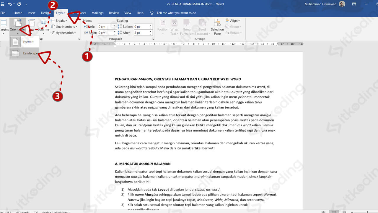 5 Cara Ubah Kertas Jadi Horizontal Microsoft Word 2026, Ternyata Semudah Ini!