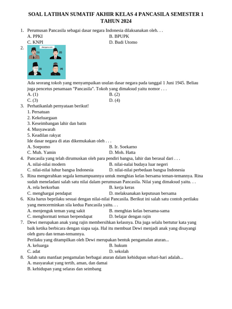 Hati-hati Salah Jawab! Inilah Bocoran soal bahasa indonesia kelas 4 sd semester 2 terbaru