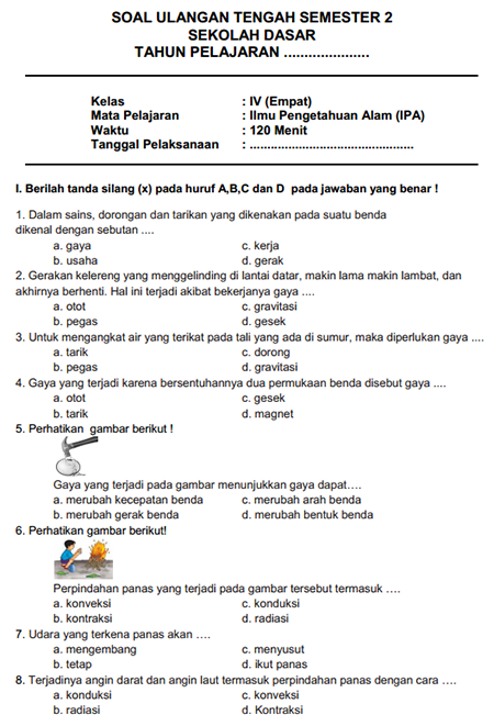 Rahasia Jawaban Benar Soal IPA Kelas 4 Tentang Gaya Agar Nilai Ujian Melonjak