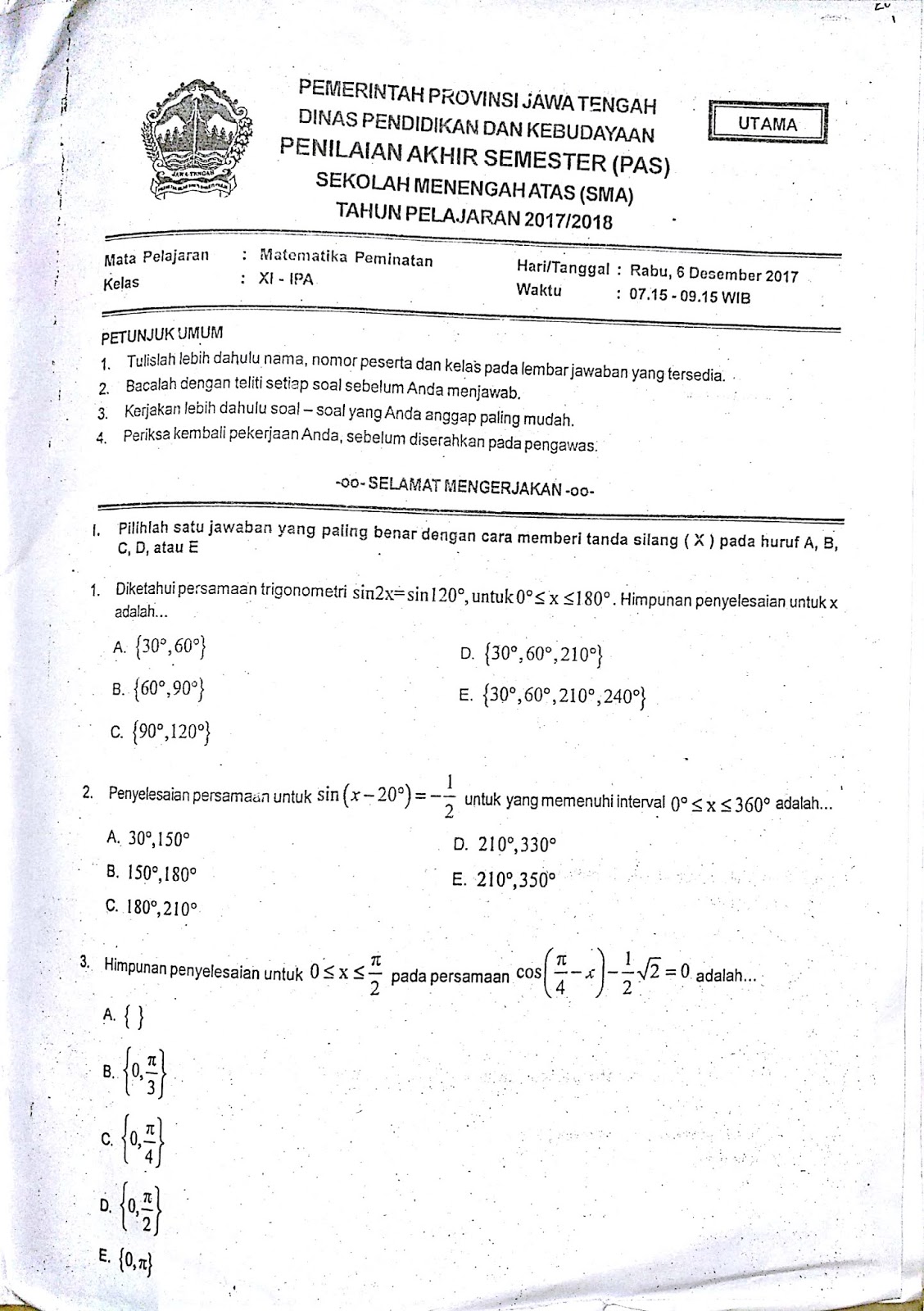 Rahasia Lulus Nilai Sempurna Lewat Latihan Soal UAS Kelas 11 Semester 2 Matematika