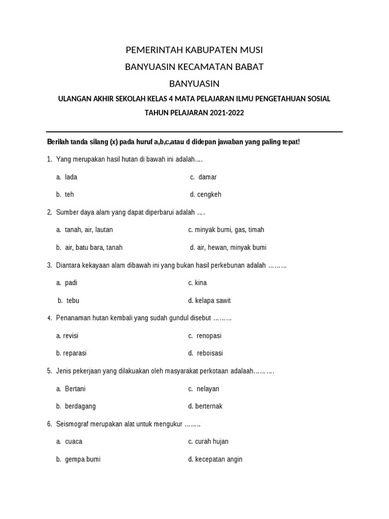 Rahasia Menjawab Soal IPS Kelas 4 SD dengan Mudah dan Cepat Ternyata Begini Caranya