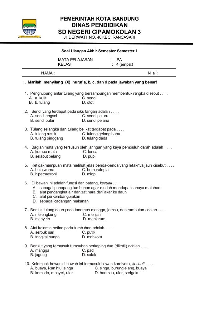 Rahasia Nilai Sempurna dengan Latihan Soal UAS IPA Kelas 4 SD Semester 2 Terbaru