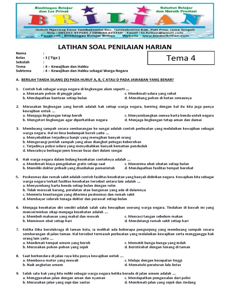 Rahasia Sukses Belajar soal tema 4 kelas 3 Agar Cepat Paham Seperti Juara Dunia