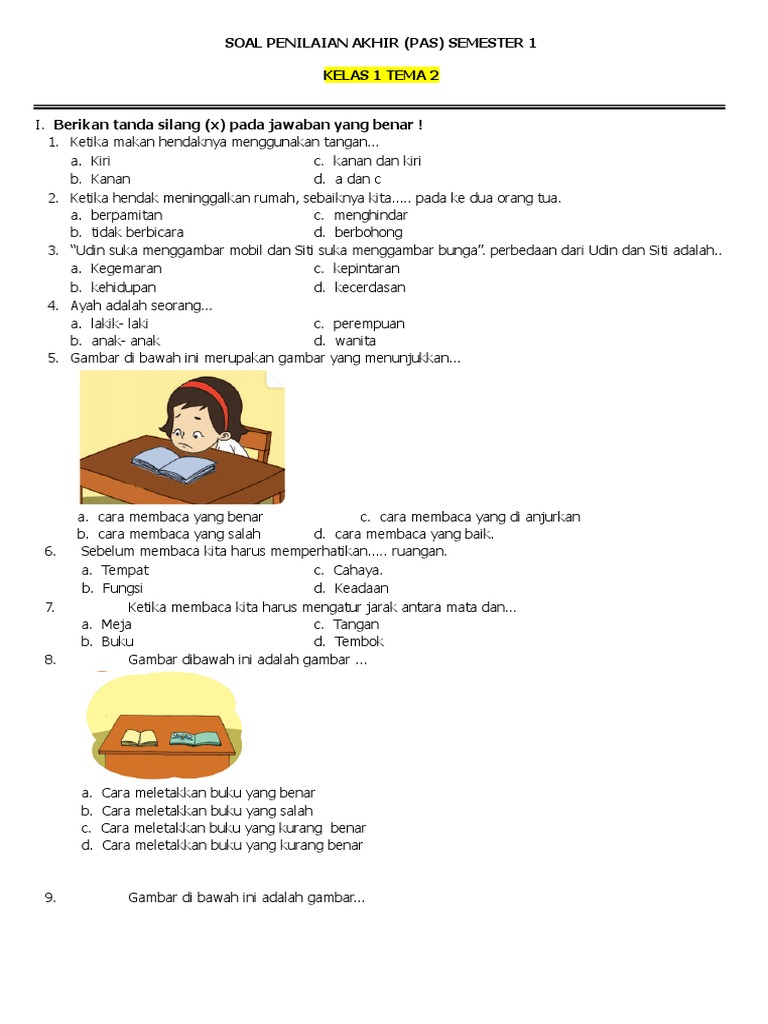 Rahasia Sukses Nilai Sempurna dengan Latihan Soal UAS Kelas 1 Tema 2 Terbaru Rahasia Sukses Nilai Sempurna dengan Latihan Soal UAS Kelas 1 Tema 2 Terbaru